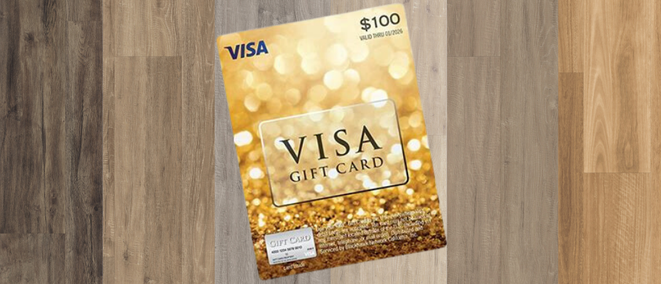 LooseLay colors with Visa gift card
