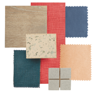 Red and blue room fabiric and tile samples.png
