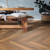Golden Kent Ash lvp flooring in a herringbone design in a dining room