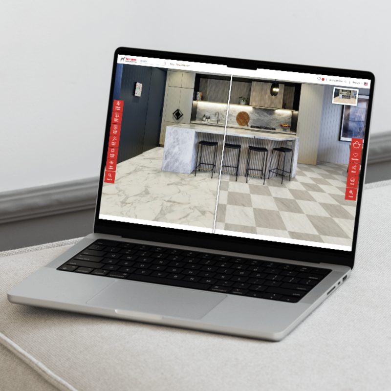 Floorstyle visualizer tool on a laptop