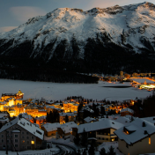 Swiss Alps at night