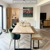 Karndean lime washed herringbone wood flooring in a dining room