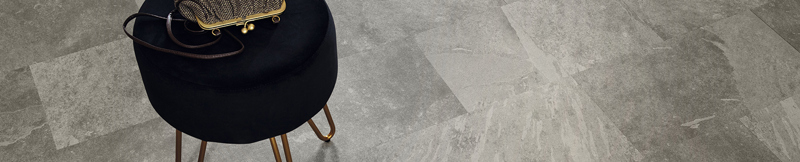 Grey Riven Slate SCB-ST16 with a velvet stool