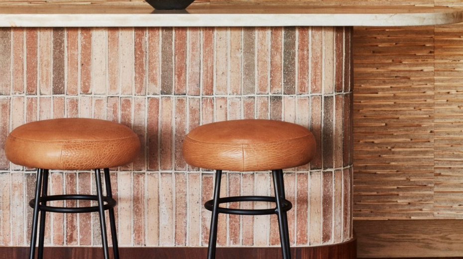 Terracotta tiles in a bar