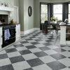 Otono LM15 and Fiore LM16 in a checkerboard pattern in a kitchen