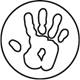 Child handprint icon