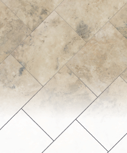 Stone LVT floor in a diagonal pattern