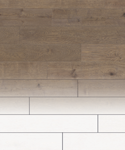 Loose lay wood planks in a staggered pattern