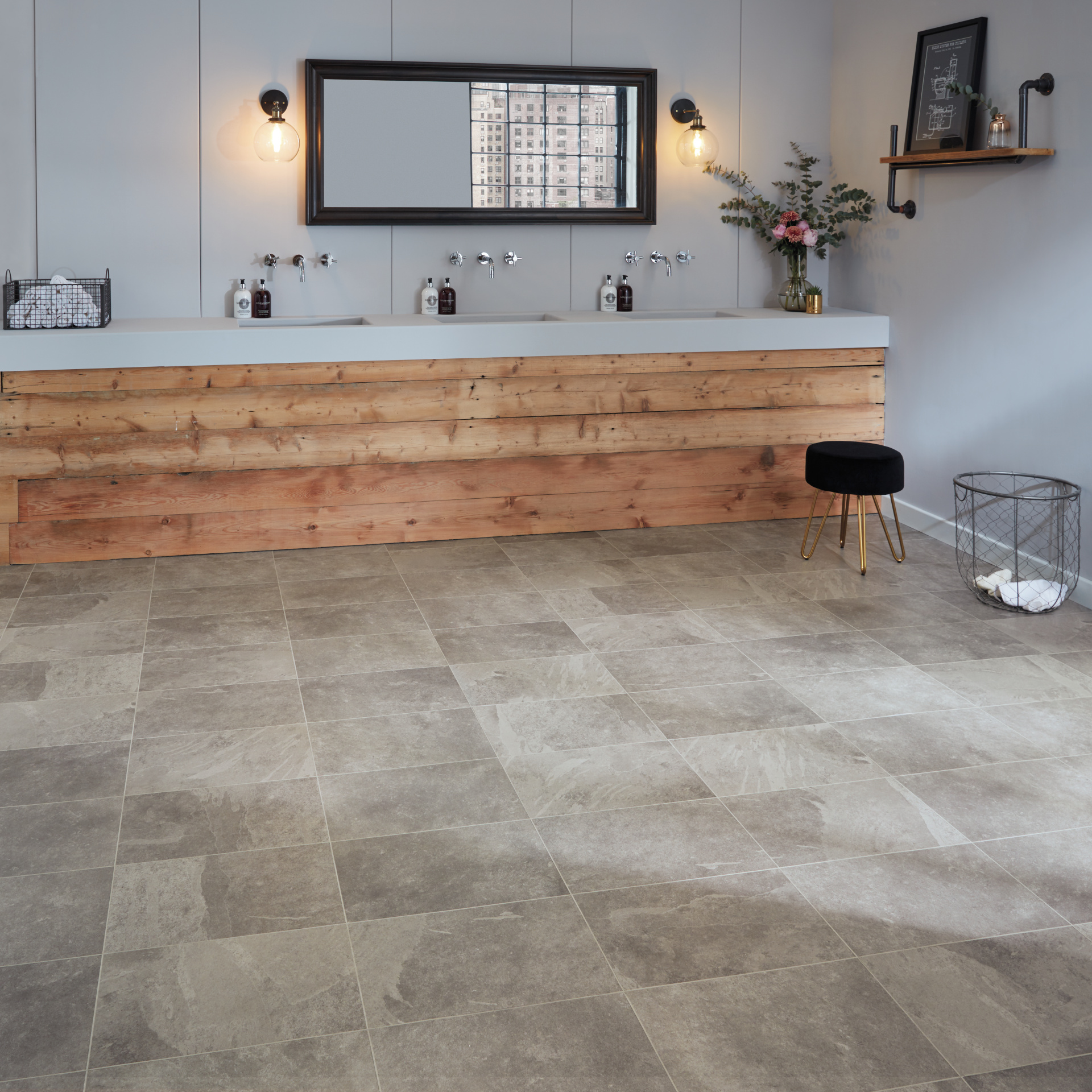 Knight Tile | Grey Riven Slate ST16